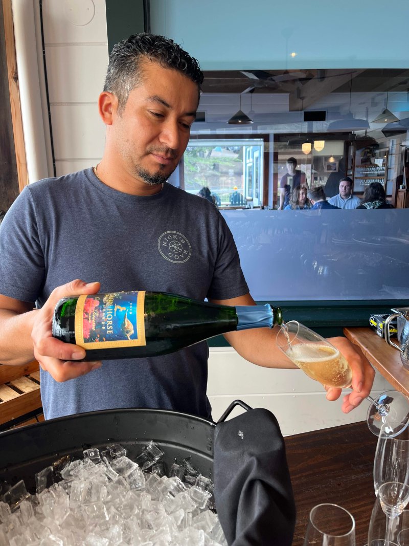 Iron Horse Ocean Cuvee Blanc de Blancs at Nick's Cove