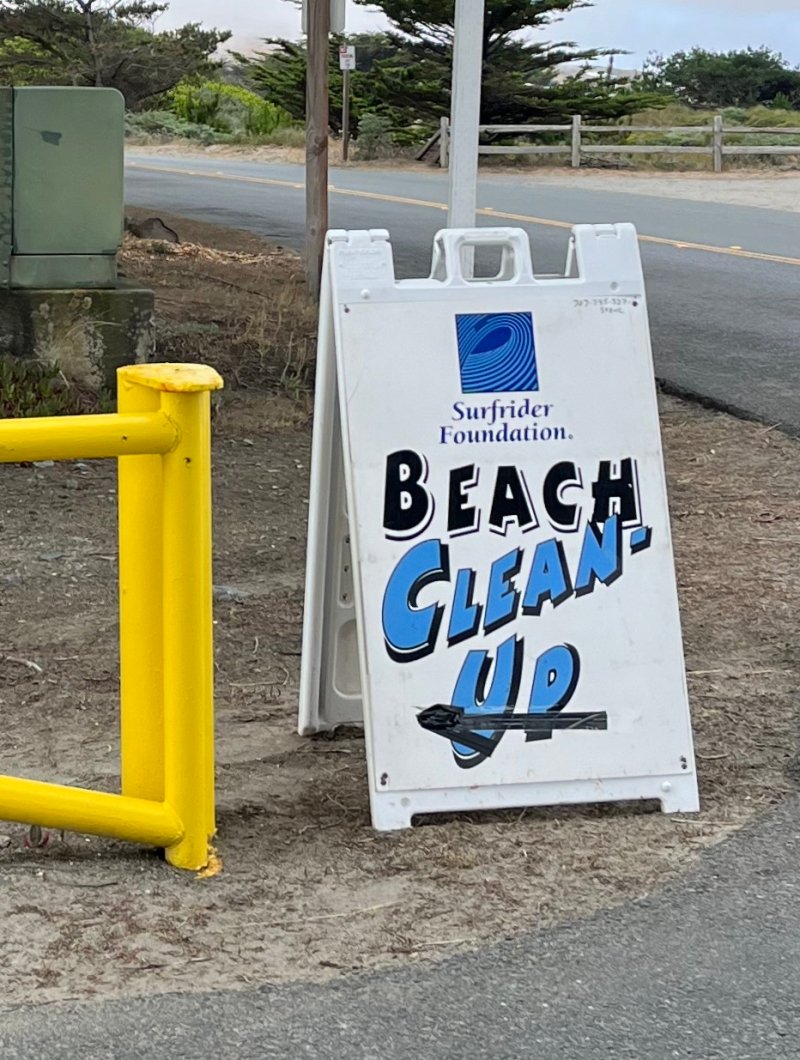 Surfrider Foundation Beach Clean Up Sign 